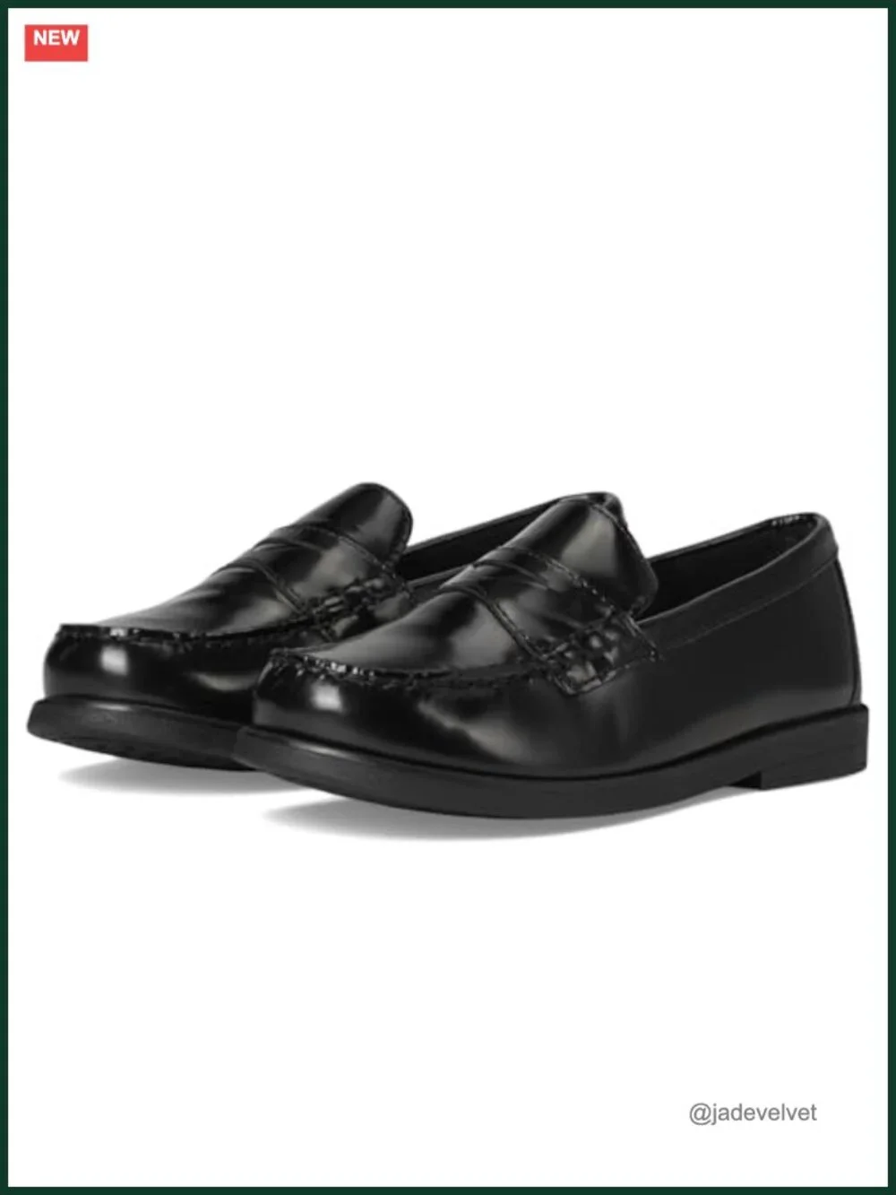 Boys Leather Penny Loafer Slip-On Cushioned Dress Shoe